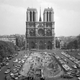 The front elevation of Notre Dame cathedral in Paris, on April 18, 1967.
